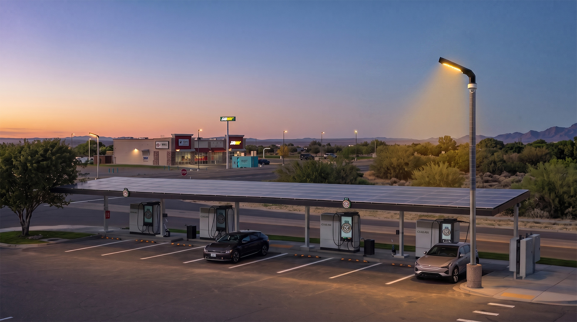 Smart streetlight with an integrated EV charger