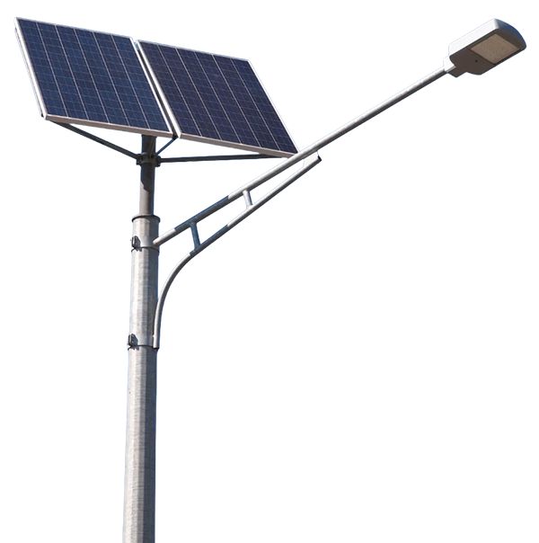 Commodity flat-panel solar streetlight
